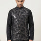 Men's Designer Sequins Embellished Nehru Jacket ( 65WC 4173Black )