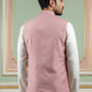 Men's Designer Sequins Embellished Nehru Jacket ( 65WC 4173Peach )