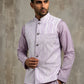 Men Jacquard Woven Design Nehru Jacket ( 65WC 4180Lavender )