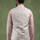 Men Jacquard Woven Design Nehru Jacket ( 65WC 4180Peach )