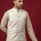 Men Jacquard Woven Design Nehru Jacket ( 65WC 4180White )