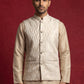 Men Jacquard Woven Design Nehru Jacket ( 65WC 4180White )