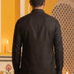 Men Silk Blend Embroidered Nehru Jacket ( 65WC 4181Black )