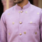 Men Silk Blend Embroidered Nehru Jacket ( 65WC 4181Lavender )
