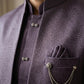 Men's Woven Design Indo-Western Set