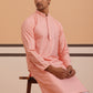 Silk Blend Embroidered Kurtas ( ANMKO 301Peach )  [RT] [L-6]