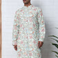 Floral Print Kurtas with Thread Work Embroidery ( ANMKO 284Pista ) [RT] [H-4]