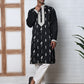 Men Silk Blend Ethnic Embroidered Kurtas ( HOPKO 012Black )  [RT] [P-3]