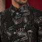 Premium Velvet Embroidered Indo-Western Set ( 50JIND 194Black )