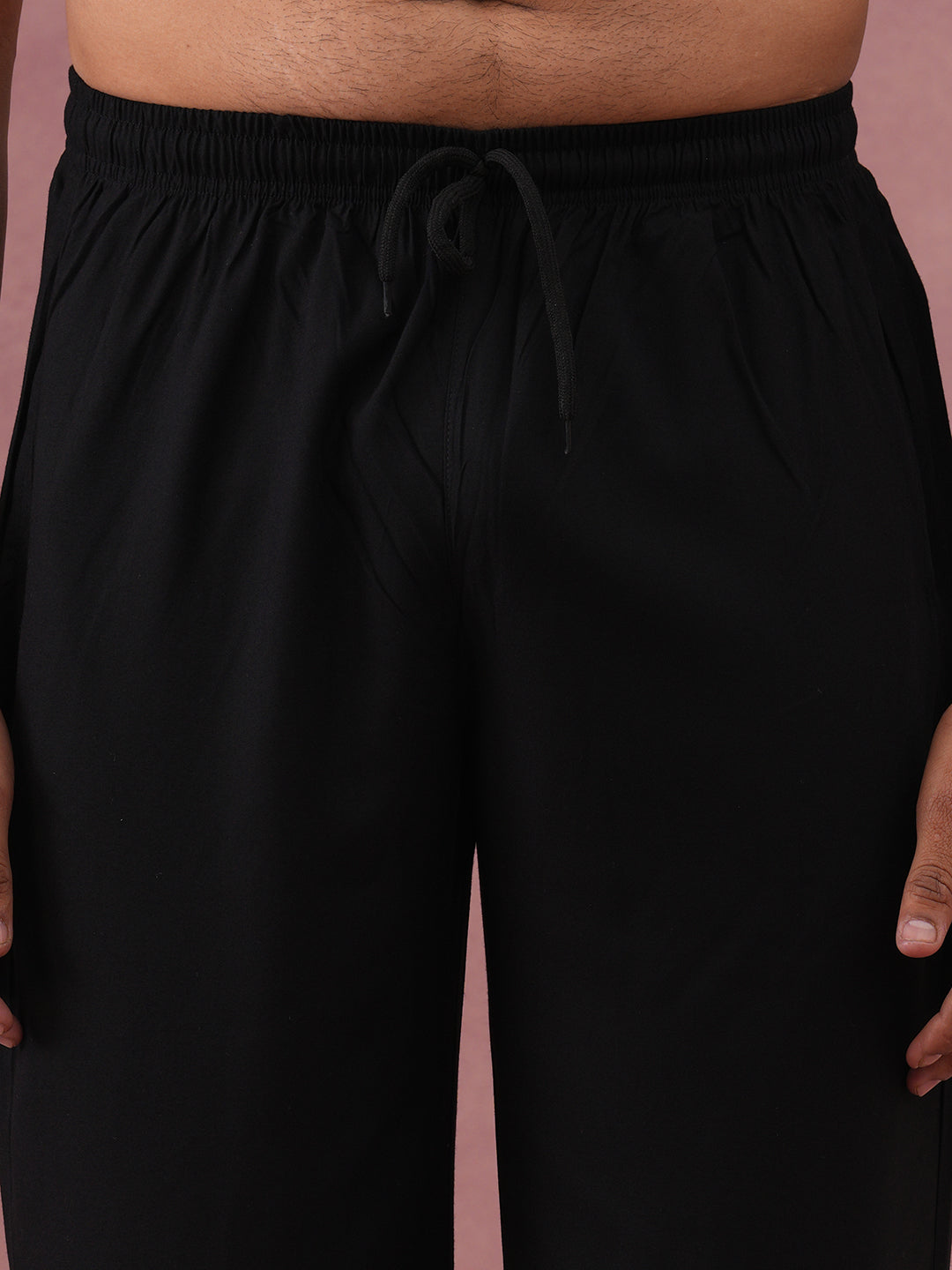 Solid Cotton Pyjama For Men (JOPJ 011 Black )