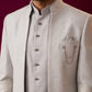 Floral Design Jacquard Silk Indo-Western Set for Men