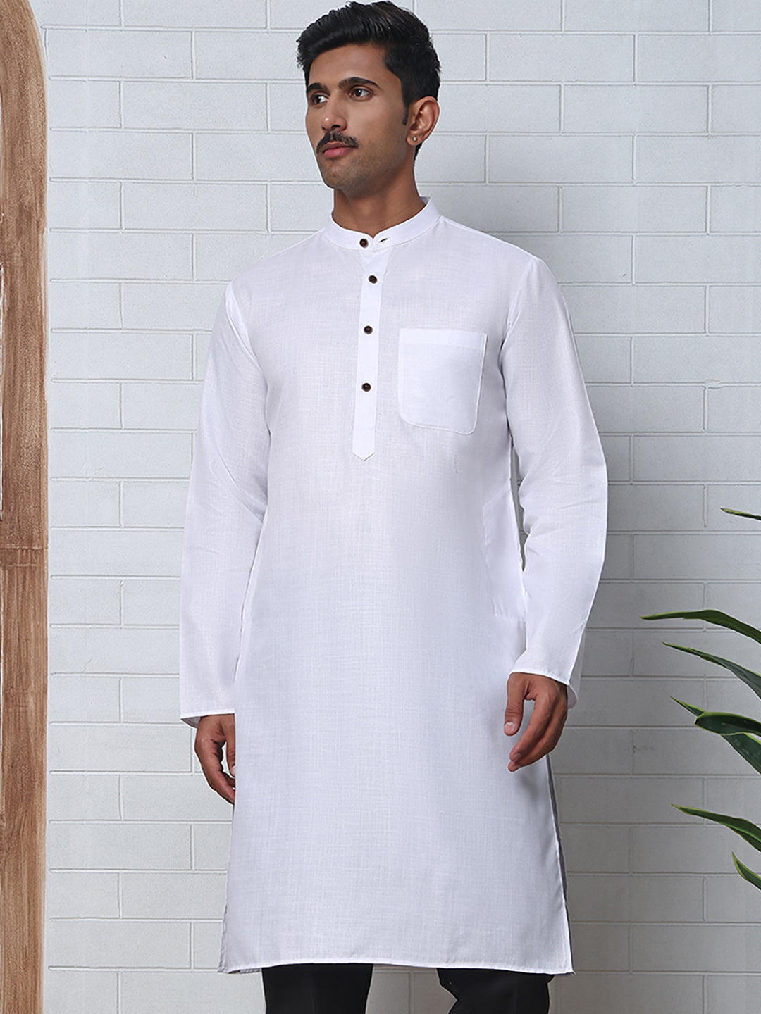 Solid Kurta for Men ( ANMKO 273White )  [RT] [H-3]