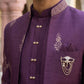 Men's Silk Blend Embroidered Indo-Western Set