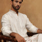 Silk Blend Floral Embroidered Kurtas ( HOPKO 005White )  [RT] [O-5]