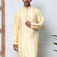 Men Silk Blend Festive Embroidered Kurtas ( ANMKO 299Yellow )  [RT] [C-2]