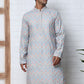 Viscose Rayon Self-Design Embroidered Kurtas ( ANMKO 278Blue )  [RT] [M-6]