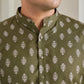 Floral Printed Kurta with Pyjama for Men