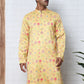 Thread Work & Printed Silk Blend Kurtas ( ANMKO 293Yellow )  [RT] [L-5]