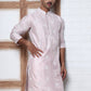 Men's Silk Blend Mirror & Thread Work Kurtas ( ANMKO 287Lavender )  [RT] [D-4]
