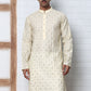 Geometric Sequin Pattern Kurtas ( ANMKO 282Cream )  [RT] [L-4]