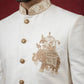Japanese Embroidered Indo-Western Set ( 50JIND 156White S )