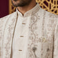 Men's Silk Blend Embroidered Indo-Western Set