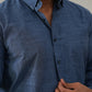 Cotton Blend Solid Casual Shirt for Men ( RDSH 032Blue )