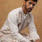 Men Festive Silk Blend Embroidered Kurta ( HOPKO 002White )  [RT] [O-1]