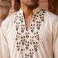 Japanese Fabric Designer Embroidered Kurta ( 65KO 5633 White )