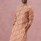 Traditional Printed Cotton Blend Kurtas ( ANMKO 277Orange )  [RT] [L-3]