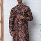 Cotton Blend Floral Printed Kurtas ( ANMKO 294Coffee )  [RT] [M-5]