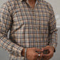 Checked Cotton Casual Shirt for Men ( RDSH 031Beige )