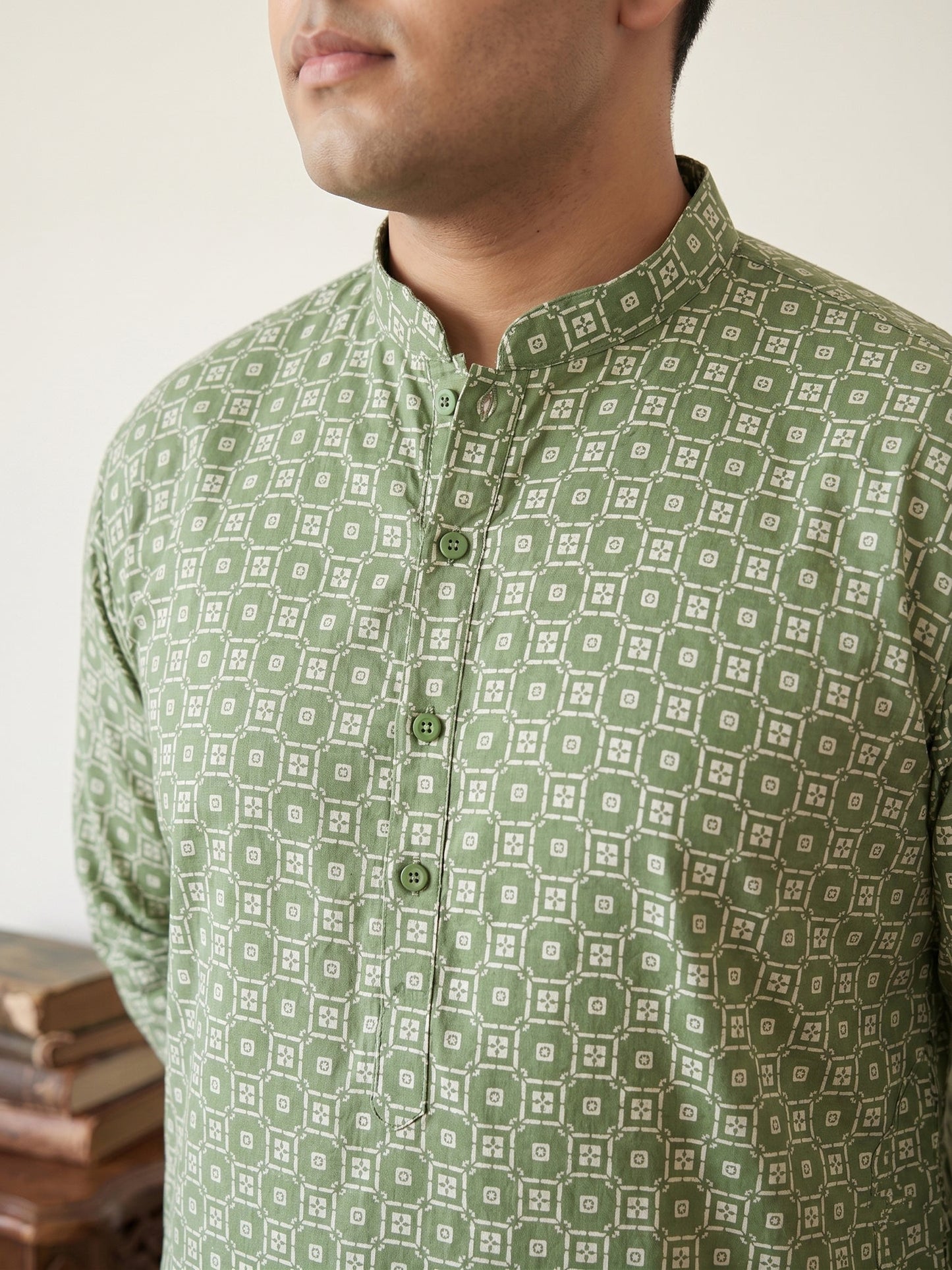 Men's Geometric Printed Kurta