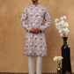 Cotton Blend Floral Printed Kurtas ( HOPKO 008Blue )  [RT] [O-2]