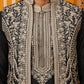 Men's Embroidered Waistcoat and Kurta Pyjama ( JOKPWCS 5054Black )