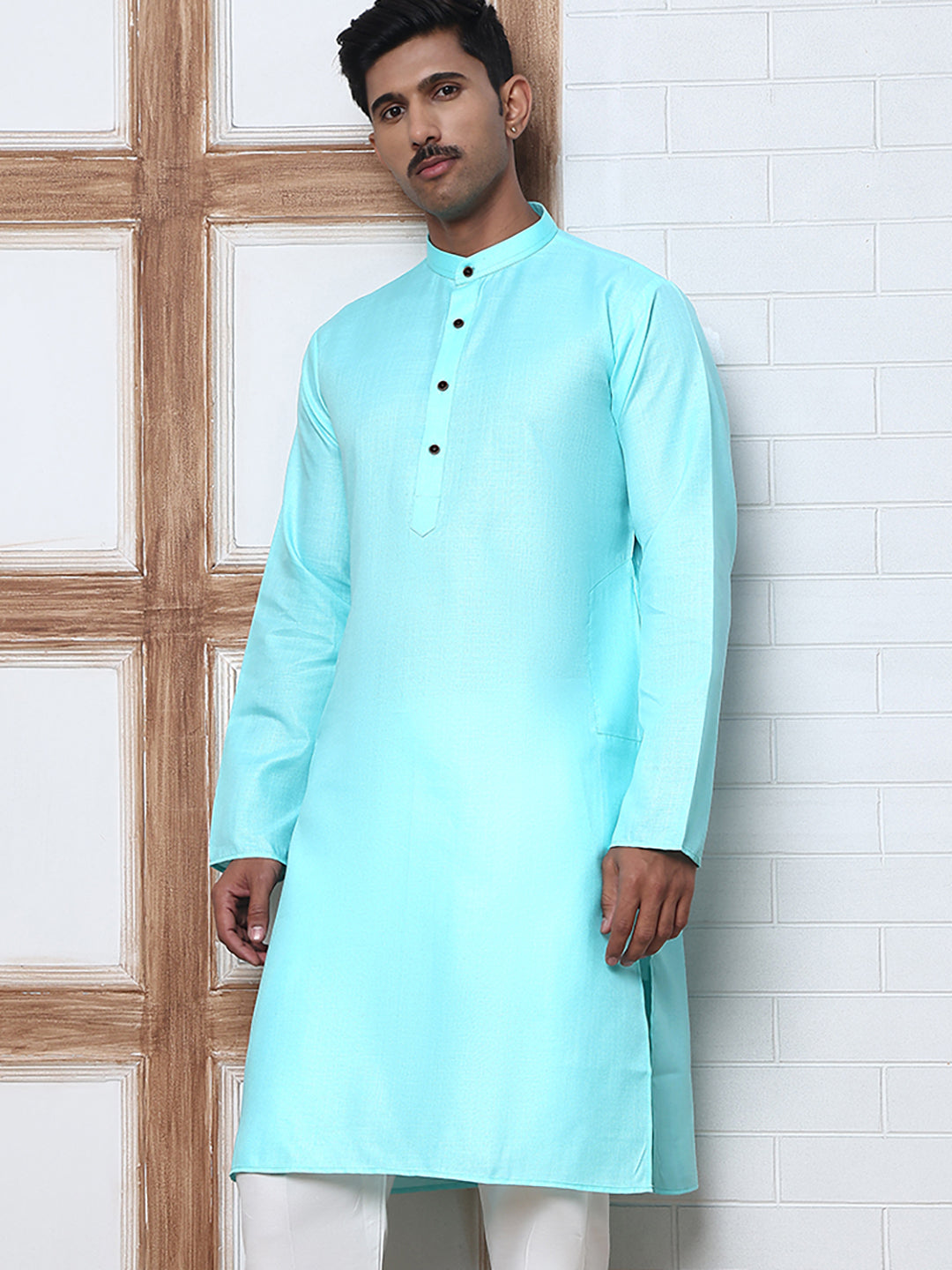 Solid Kurta for Men ( ANMKO 273Sky )  [RT] [H-3]