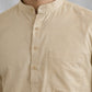 Solid Cotton Kurta for Men ( KO 5144Beige )