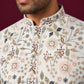 Silk Blend Floral Embroidered Kurta ( KO 5227White )