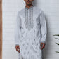 Silk Blend Ethnic Embroidered Kurtas ( ANMKO 296Blue )