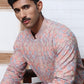 Viscose Rayon Self-Design Embroidered Kurtas ( ANMKO 278Peach )  [RT] [M-6]