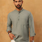 Solid Casual Short Kurta for Men ( ANMKO 304Grey )