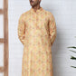 Men's Festive Sequins & Thread Work Kurtas ( ANMKO 288Yellow )  [RT] [C-3]