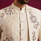 Men Cotton Blend Floral Embroidered Indo-Western Set