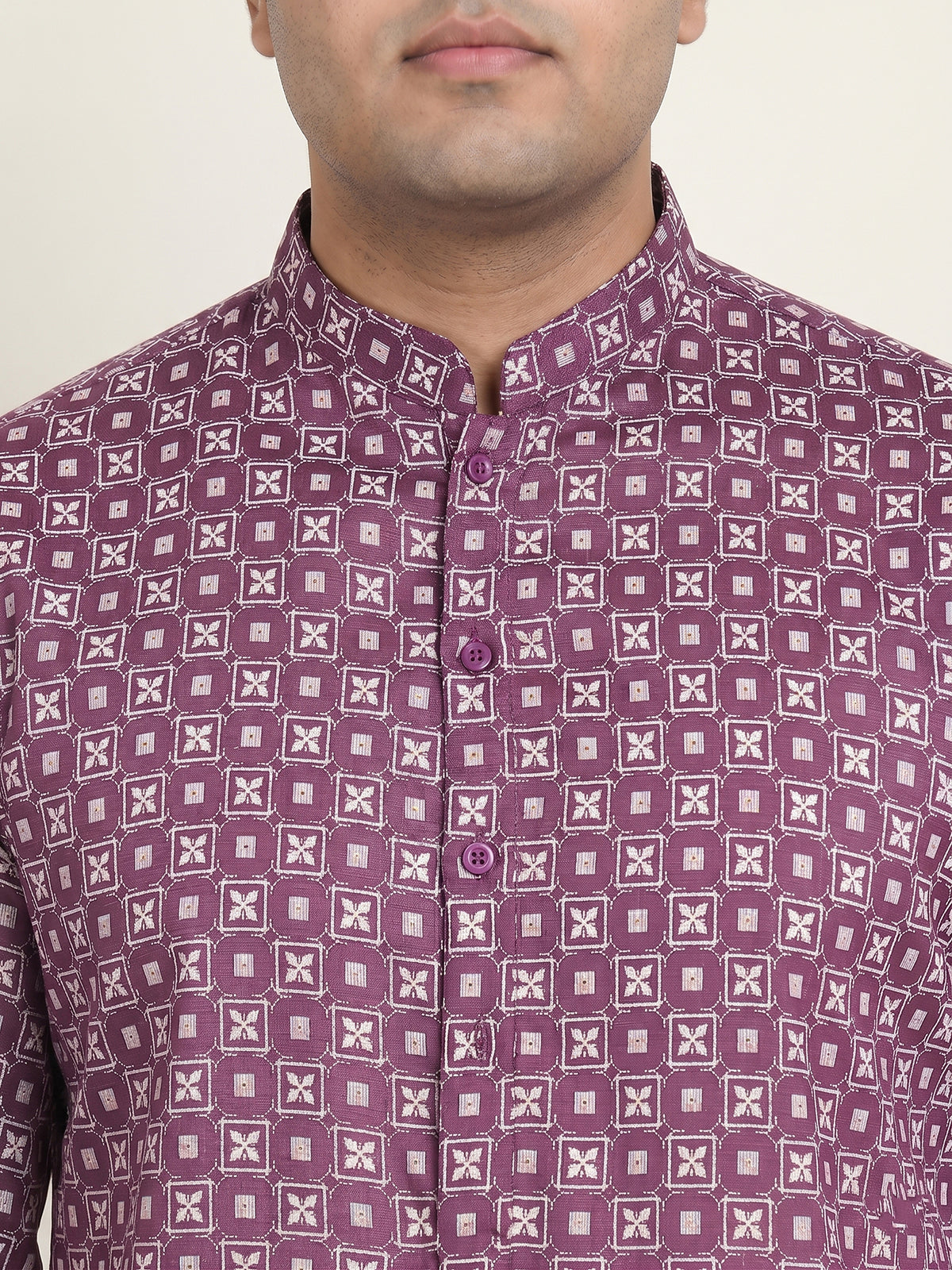 Men's Geometric Printed Kurta Set