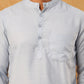 Solid Casual Short Kurta for Men ( ANMKO 304Sky )