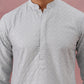 Silk Blend Embroidered Kurtas ( ANMKO 301Silver )  [RT] [L-6]