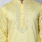 Embroidered Silk-Blend Kurtas ( ANMKO 292Yellow )