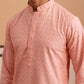 Silk Blend Embroidered Kurtas ( ANMKO 301Peach )  [RT] [L-6]