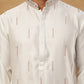 Silk Blend Floral Embroidered Kurtas ( HOPKO 005White )  [RT] [O-5]