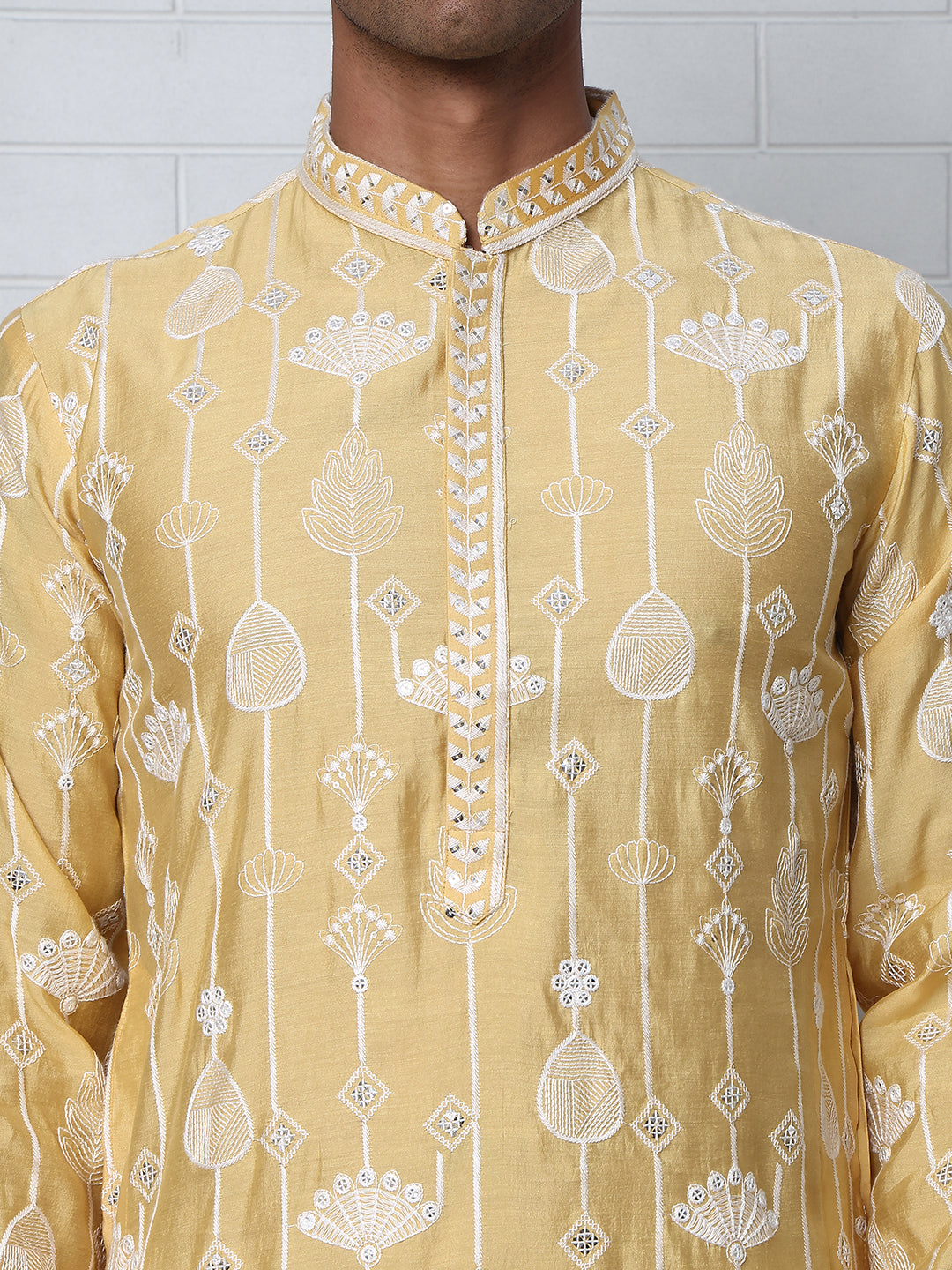 Festive Silk Blend Embroidered Kurtas ( HOPKO 011Yellow )  [RT] [P-3]